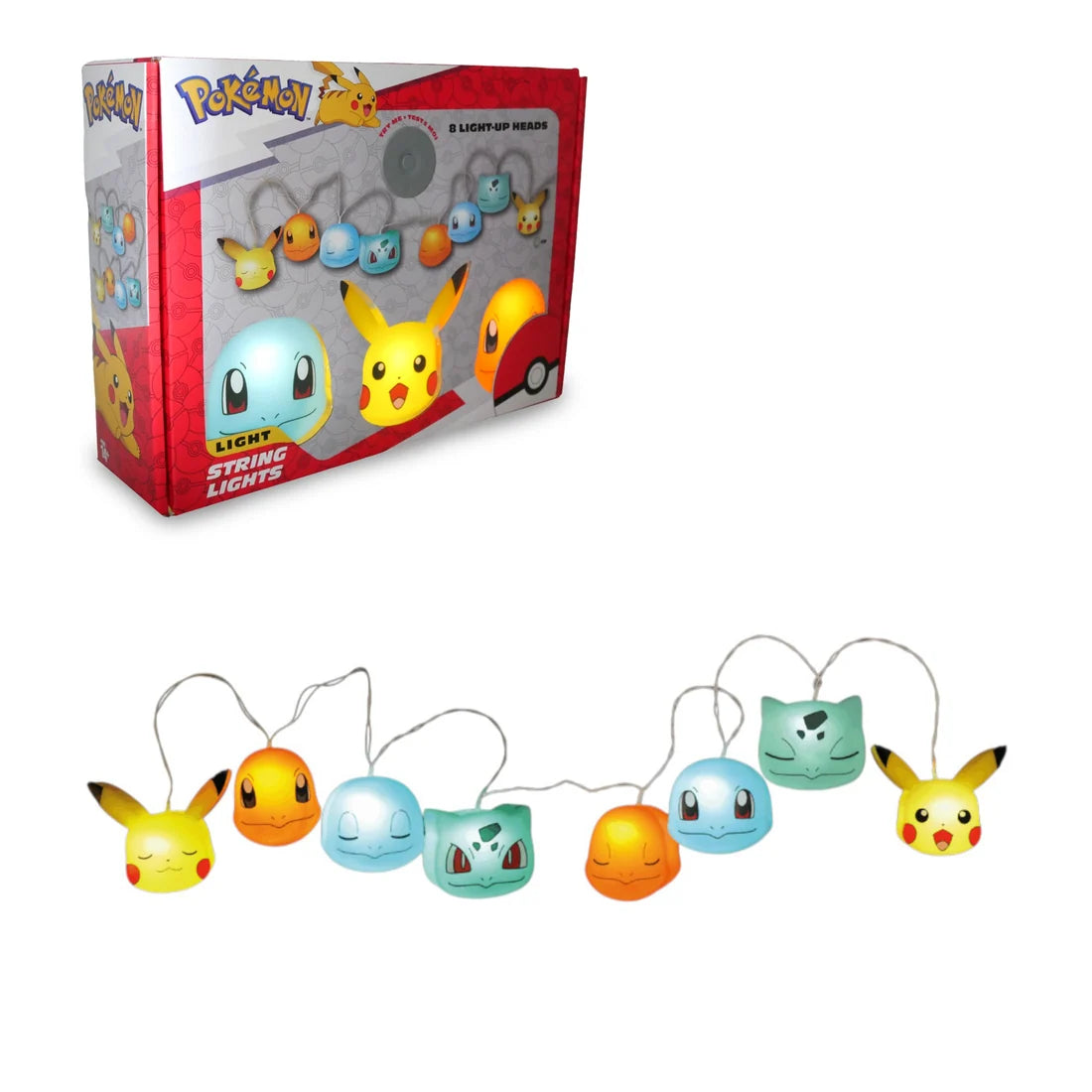 Pikachu & Gen 1 Pokemon Starters String Lights