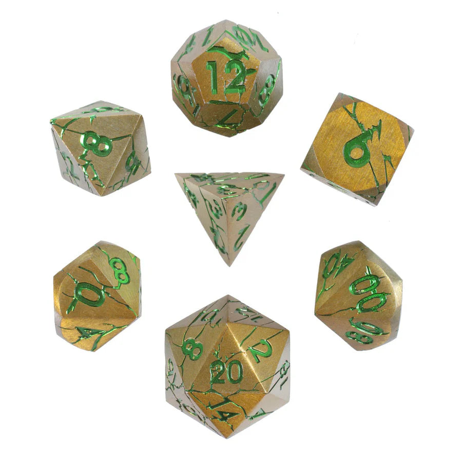 Forged Gaming Looters Gold 7-Piece Metal Dice Set