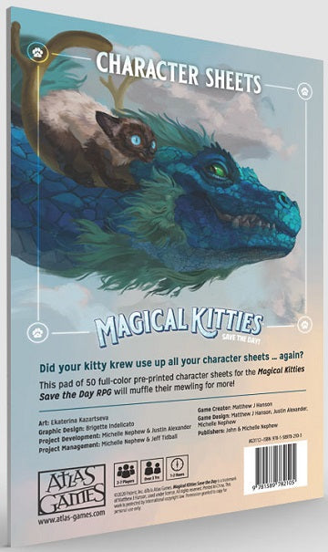 Magical Kitties Save the Day Character Sheets