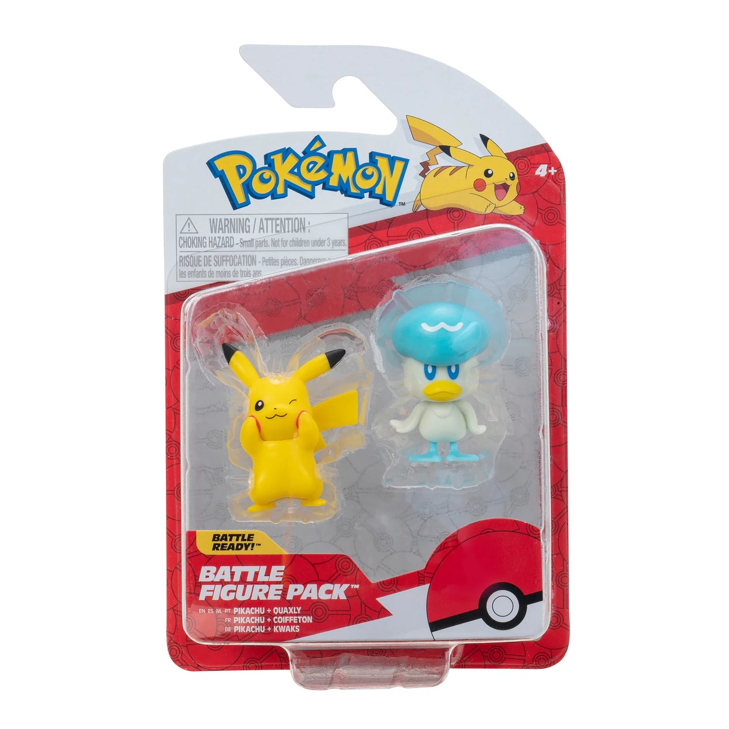 Jazwares Pokemon Battle Figure First Partner Pack - Quaxly & Pikachu