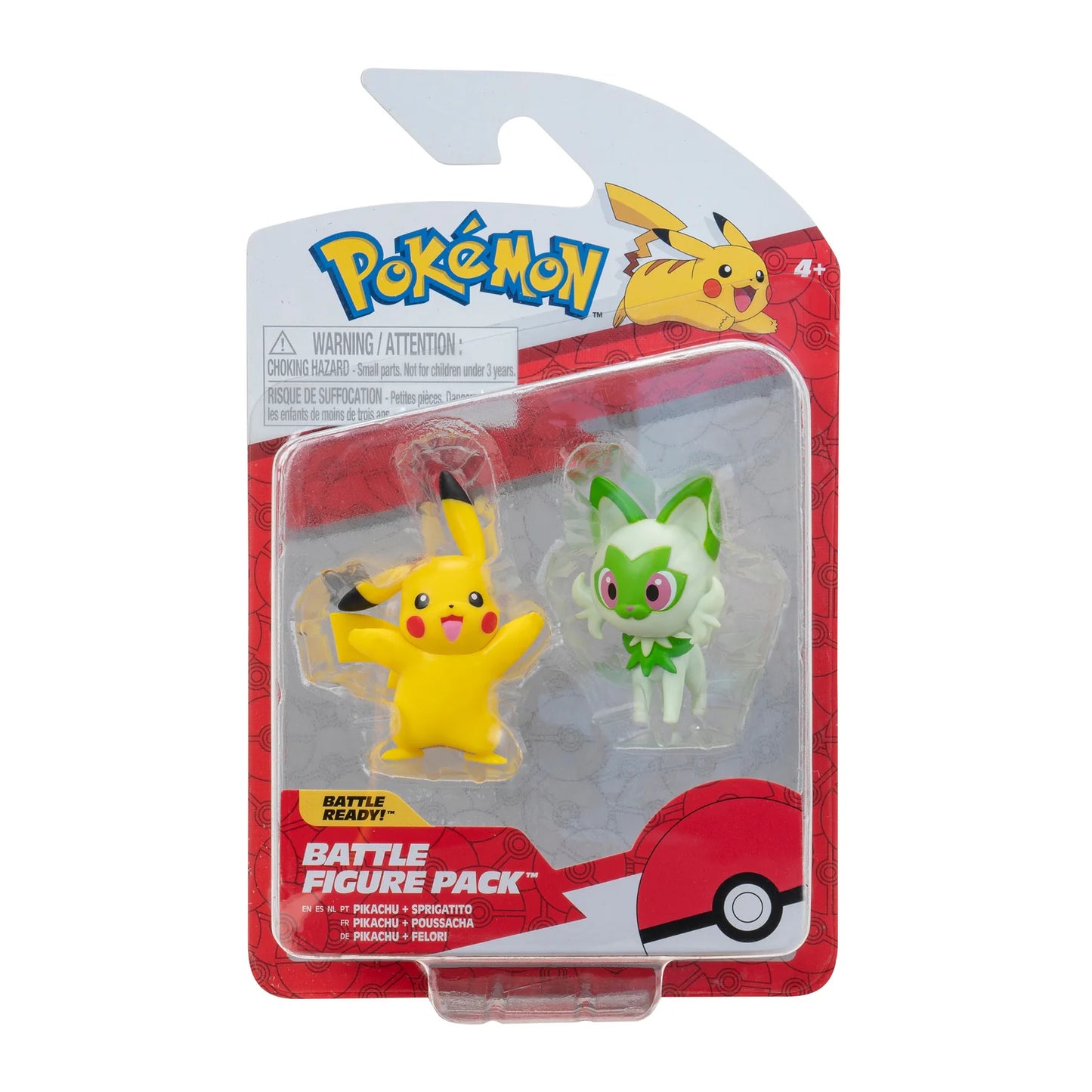 Jazwares Pokemon Battle Figure First Partner Pack - Sprigatito & Pikachu