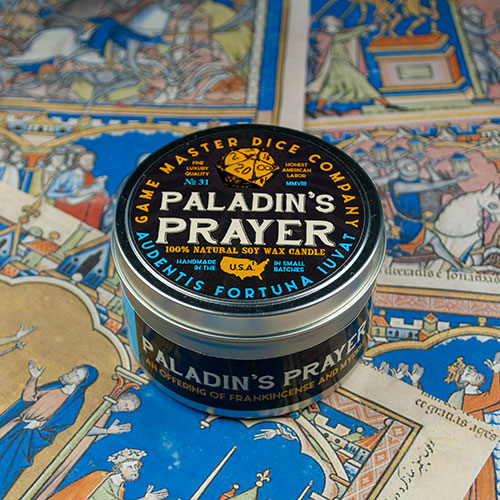Game Master Dice Candle - Paladin's Prayer (8 oz.)