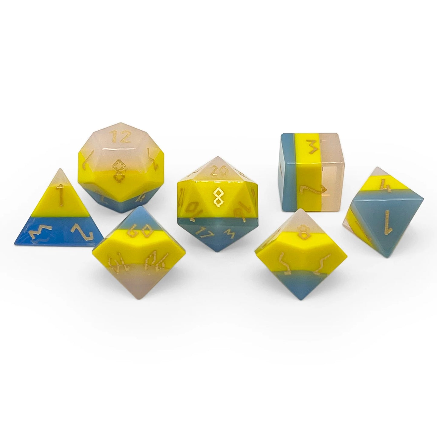Norse Foundry Zircon Pride RPG Dice Set: Pansexual