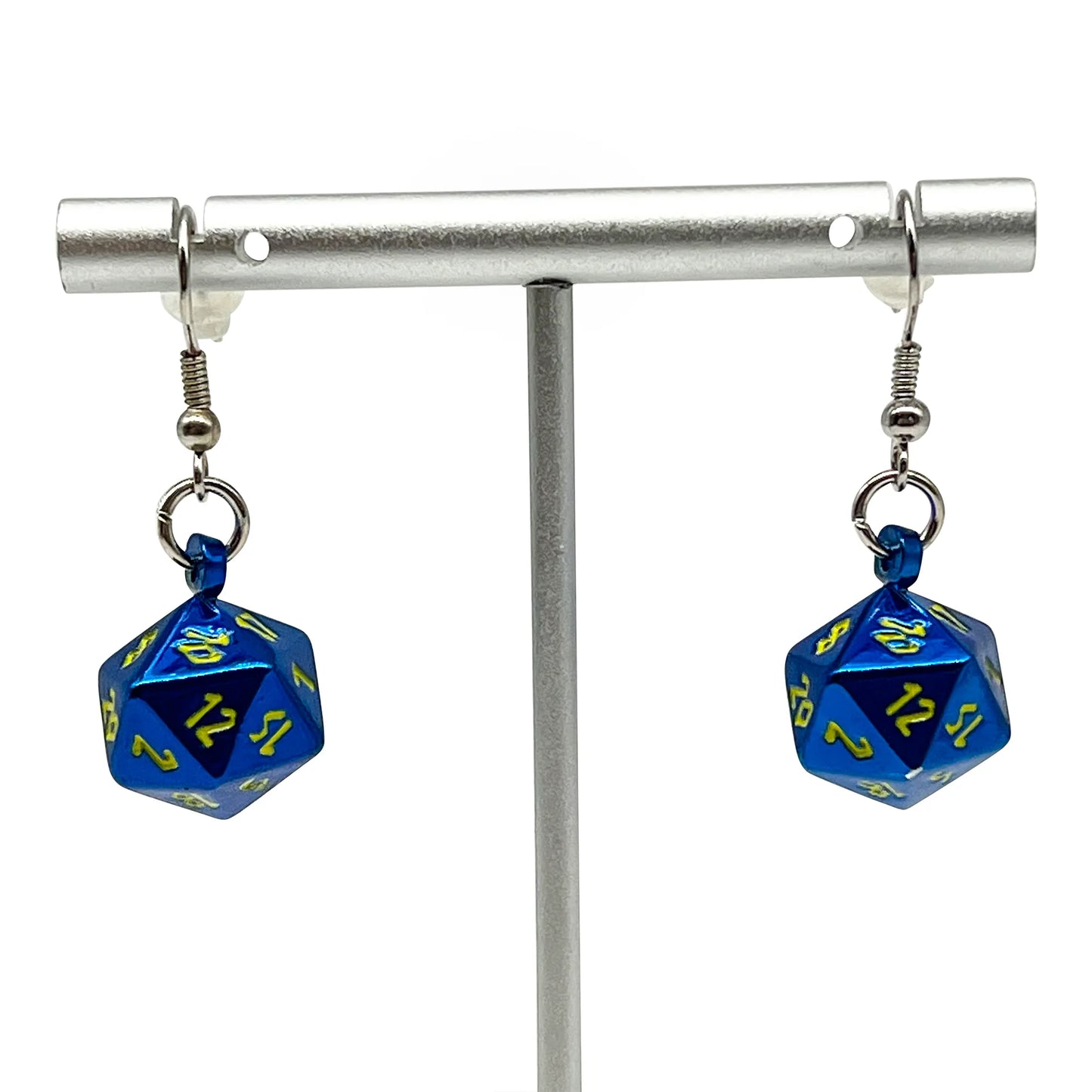 Norse Foundry Ioun Stone D20 Dice Earring Set: Lightning Bolt