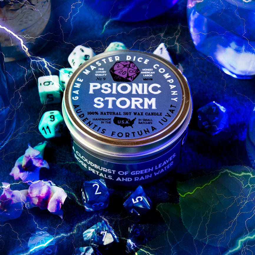 Game Master Dice Candle - Psionic Storm (8 oz.)