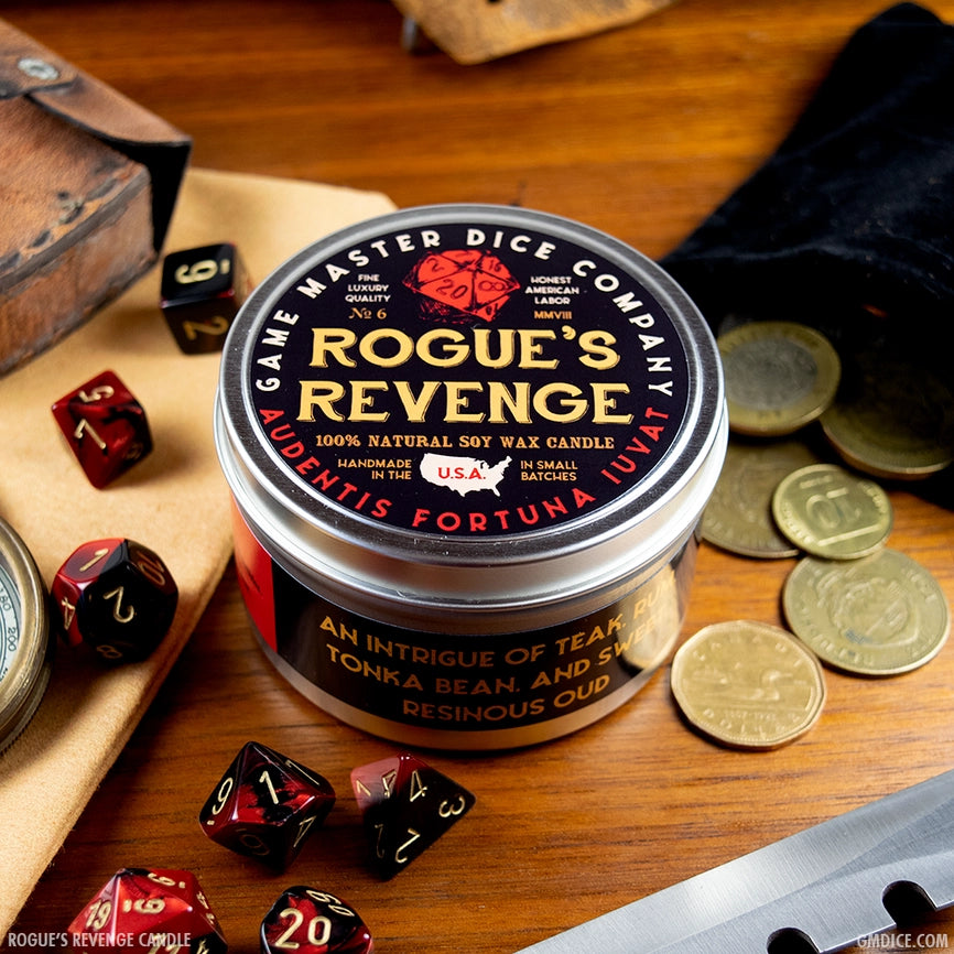 Game Master Dice Candle - Rogue's Revenge (8 oz.)