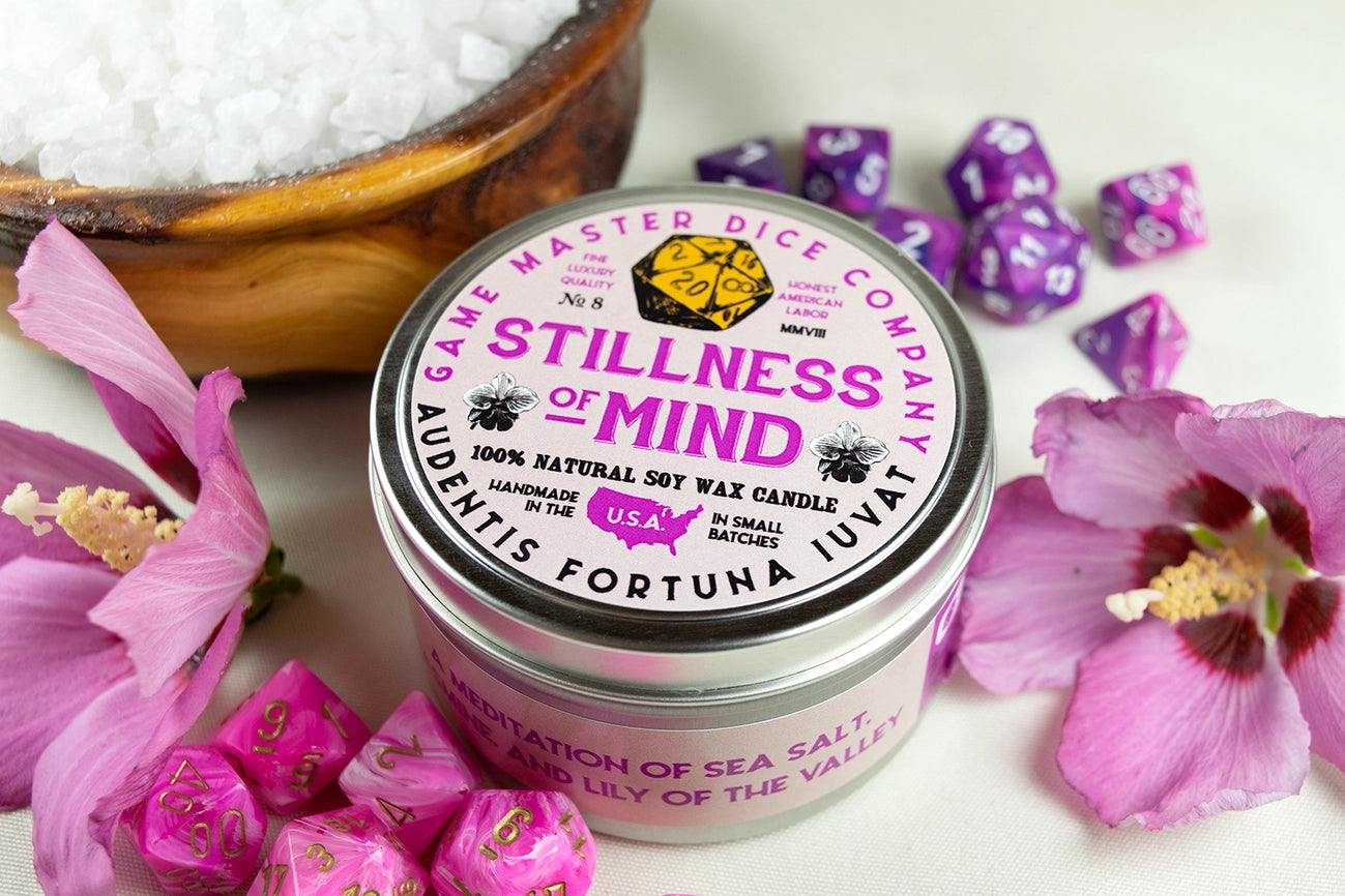 Game Master Dice Candle - Stillness of Mind (8 oz.)
