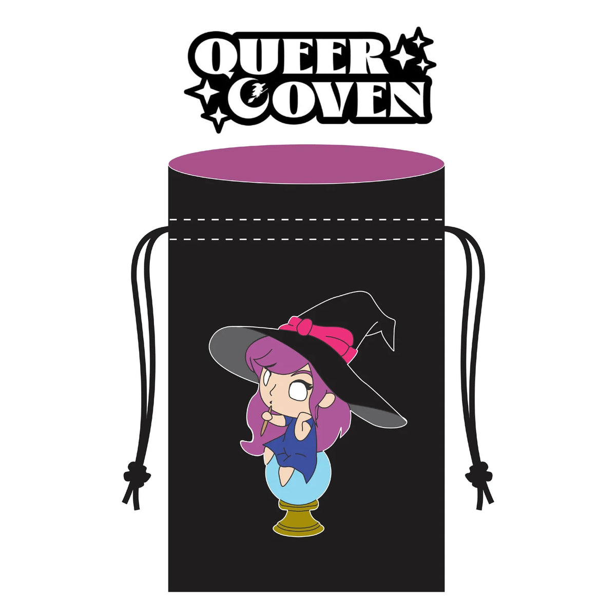 Black Oak Workshop Dice Bag: Queer Coven - Witch With Crystal Ball