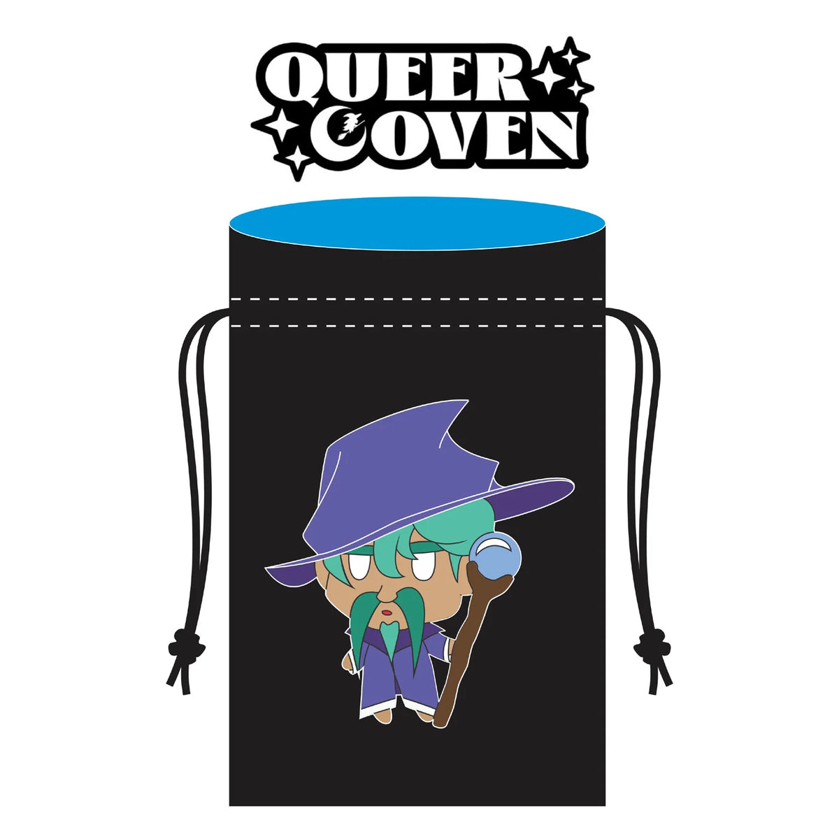 Black Oak Workshop Dice Bag: Queer Coven - Wizard With Blue Beard