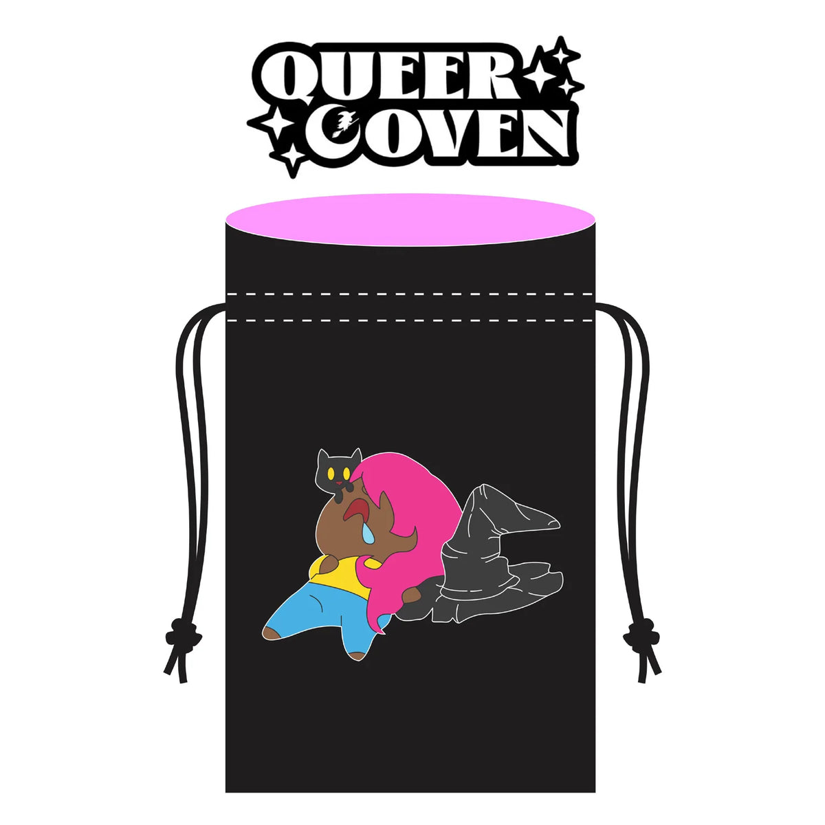 Black Oak Workshop Dice Bag: Queer Coven - Witch With Cat