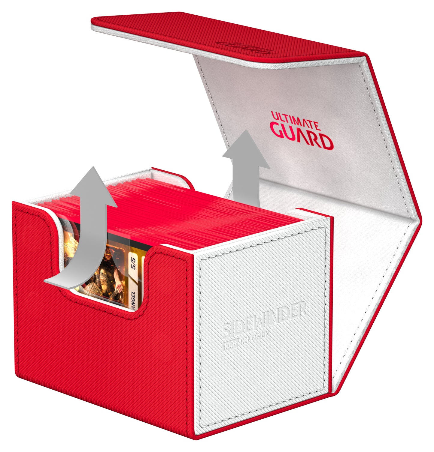 Ultimate Guard Sidewinder Synergy Deck Box - Red/White (100+)