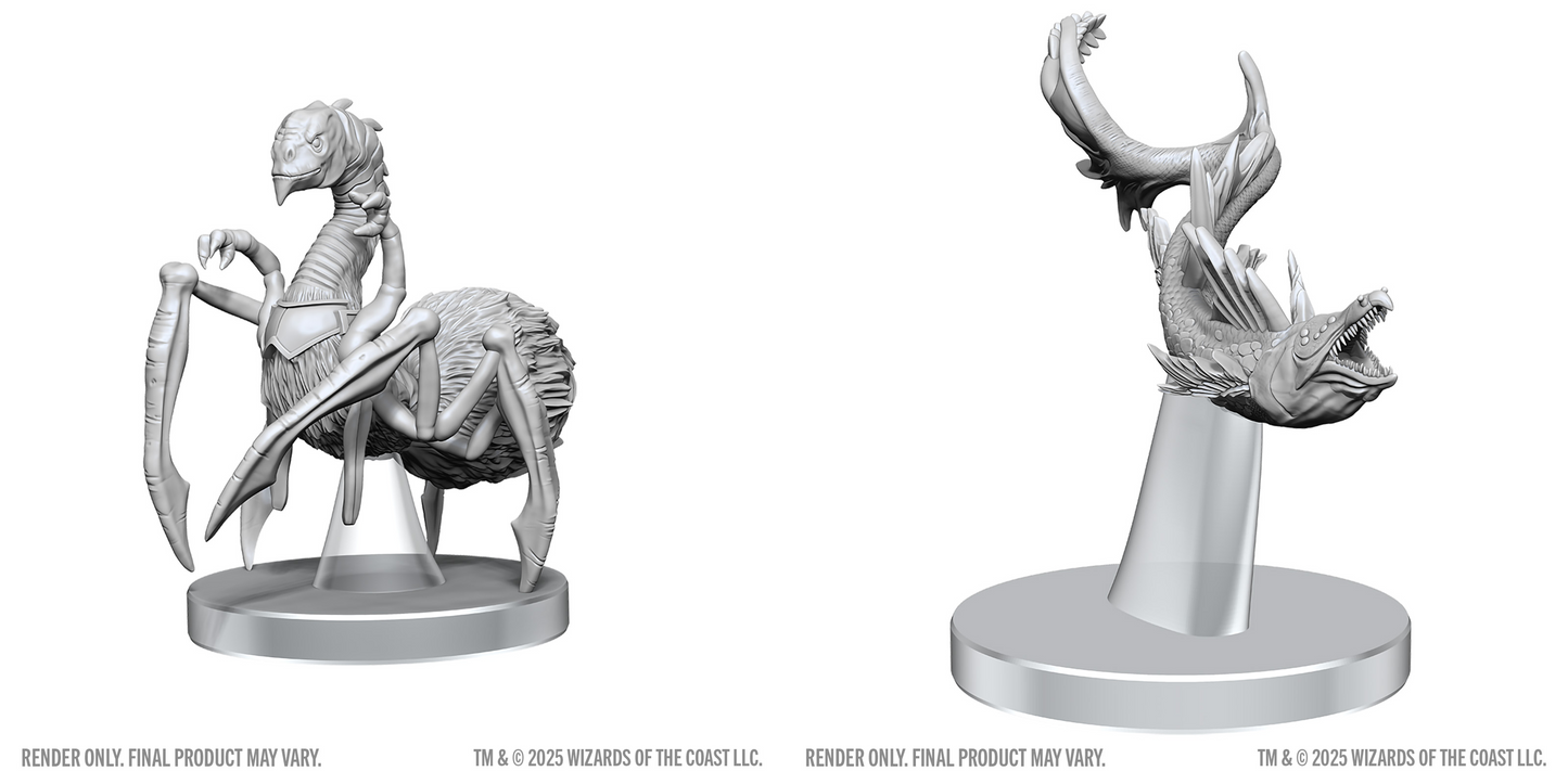 Nolzur`s Marvelous Unpainted Miniatures - W28 Neogi & Space Eel