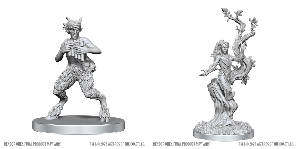 Nolzur`s Marvelous Unpainted Miniatures - W28 Satyr & Dryad