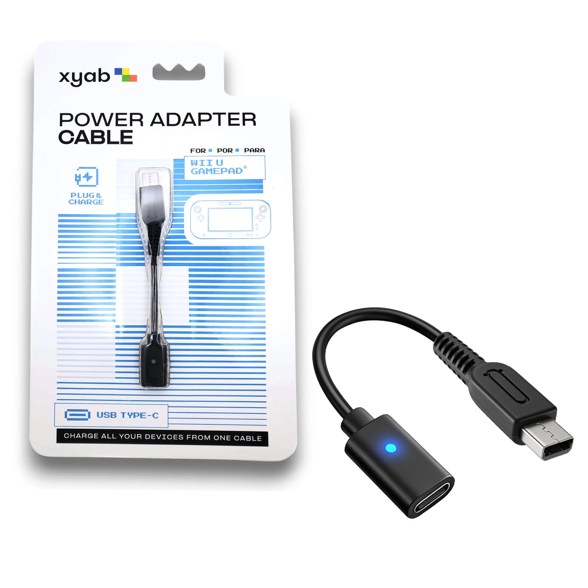 XYAB: USB C Power Adapter Cable - WII U Gamepad