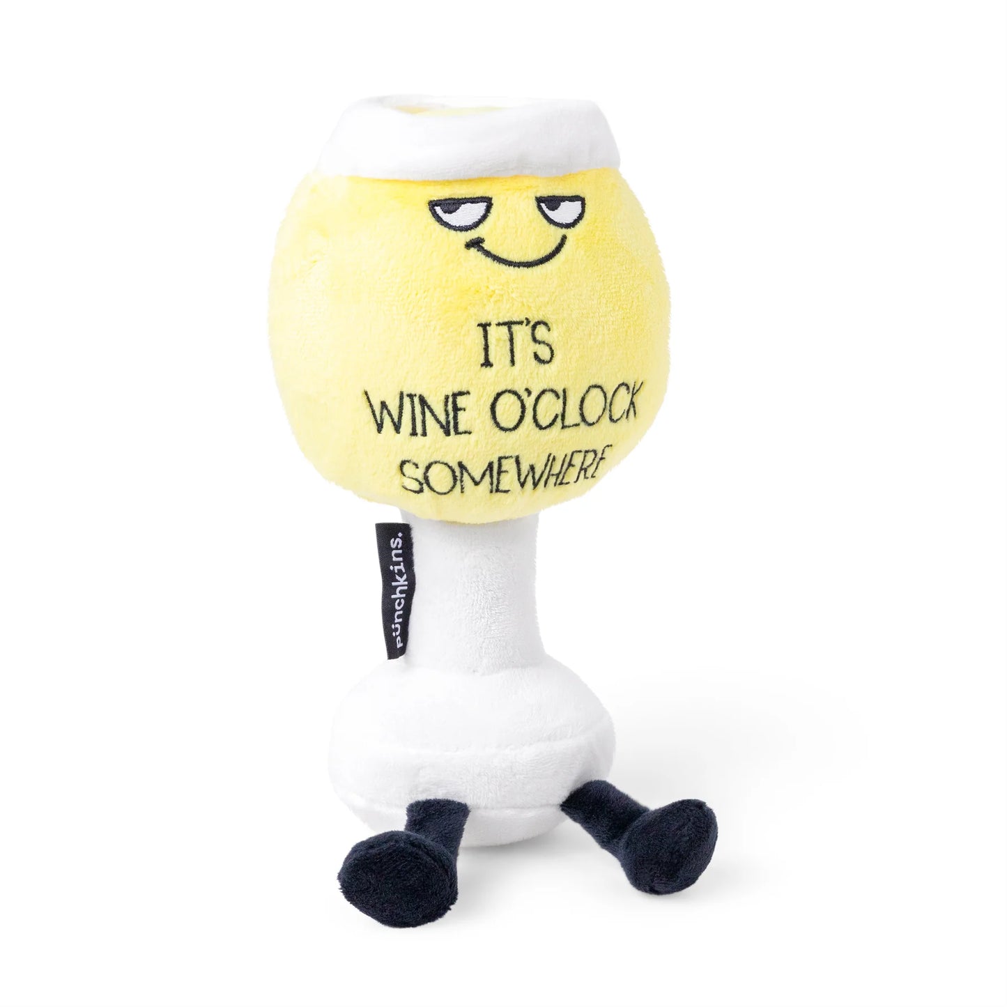 Punchkins "Its Wine O'Clock Somewhere" Plush White Wine
