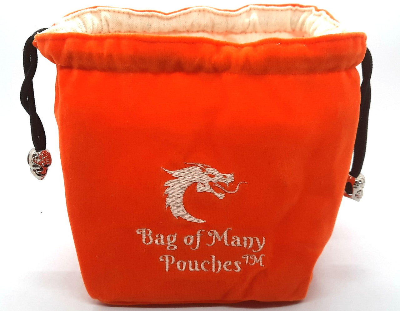 Old School Bag of Many Pouches RPG DnD Dice Bag: Orange