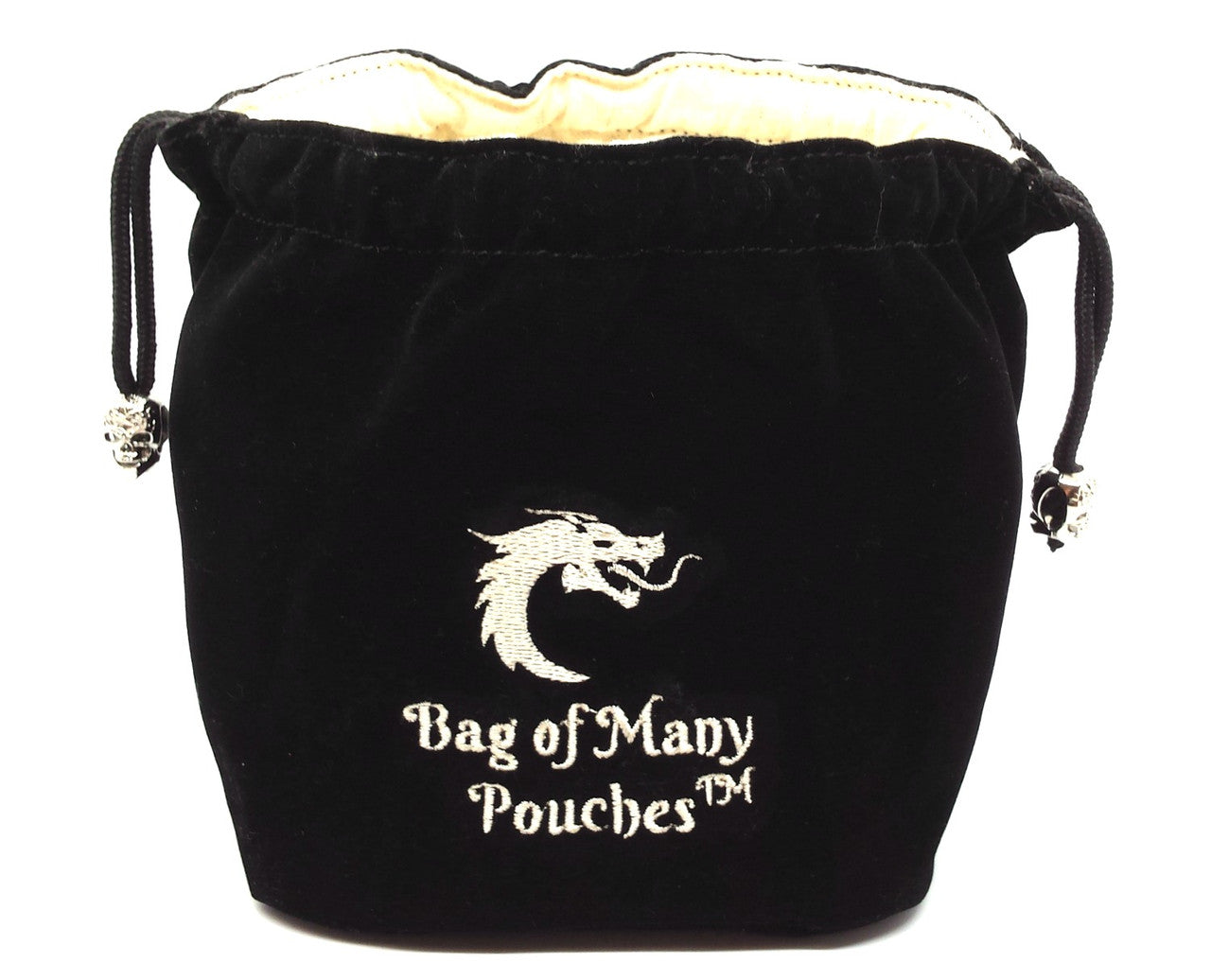 Old School Bag of Many Pouches RPG DnD Dice Bag: Black