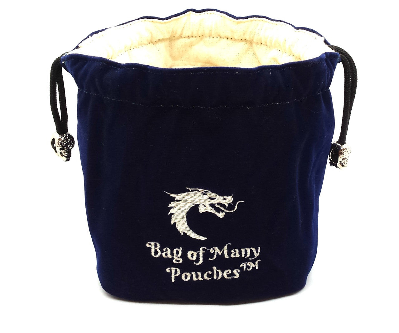 Old School Bag of Many Pouches RPG DnD Dice Bag: Blue