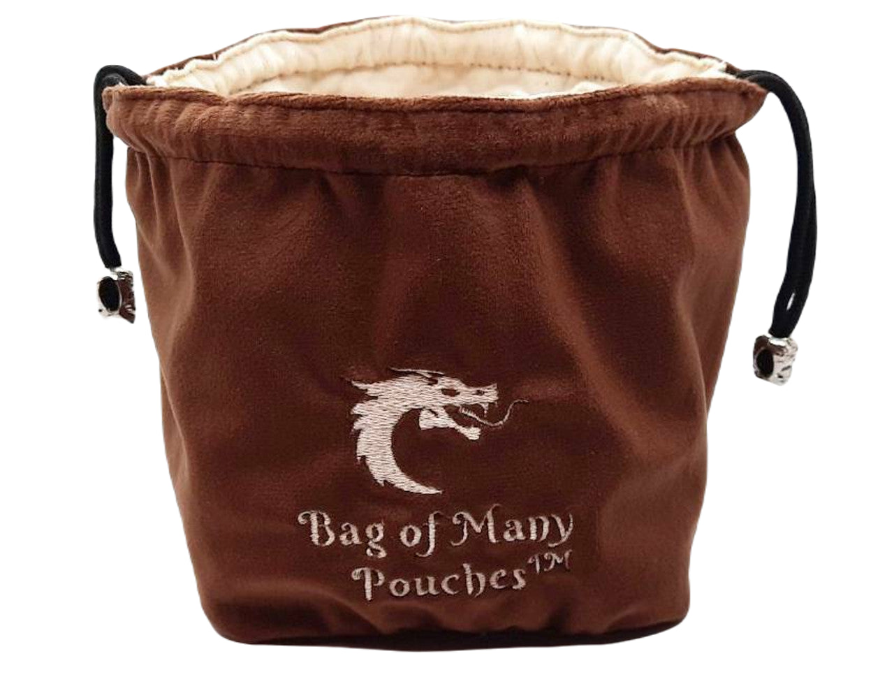 Old School Bag of Many Pouches RPG DnD Dice Bag: Brown