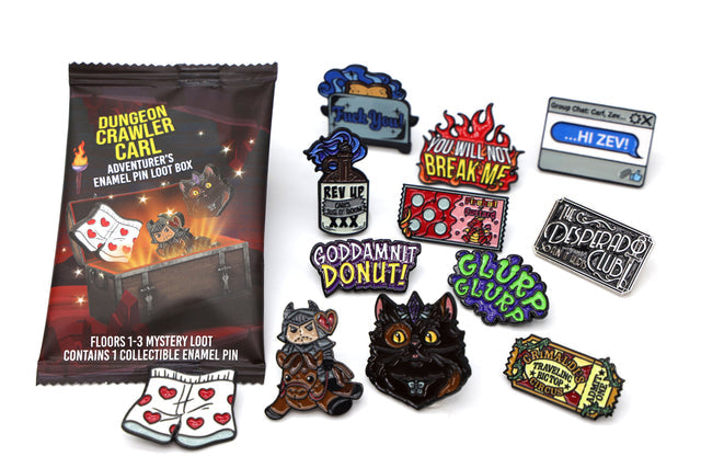 Foam Brain Games: Dungeon Crawler Carl Adventurer's Pin Loot Box - Floors 1-3