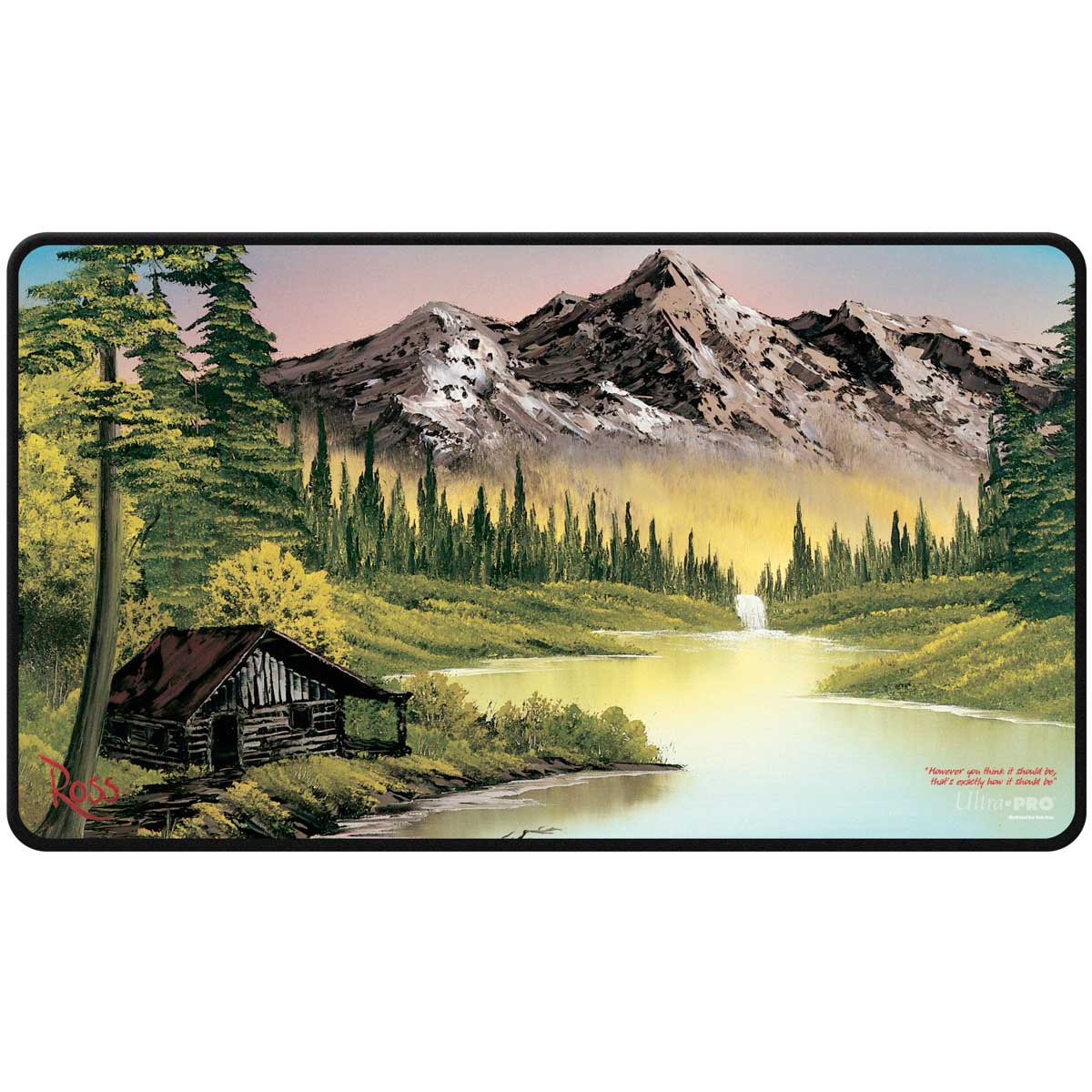 Ultra PRO: Black-Stitched Playmat - Bob Ross (Mountain Retreat)