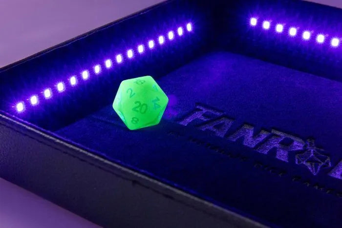 Blacklight Dice Tray With D20