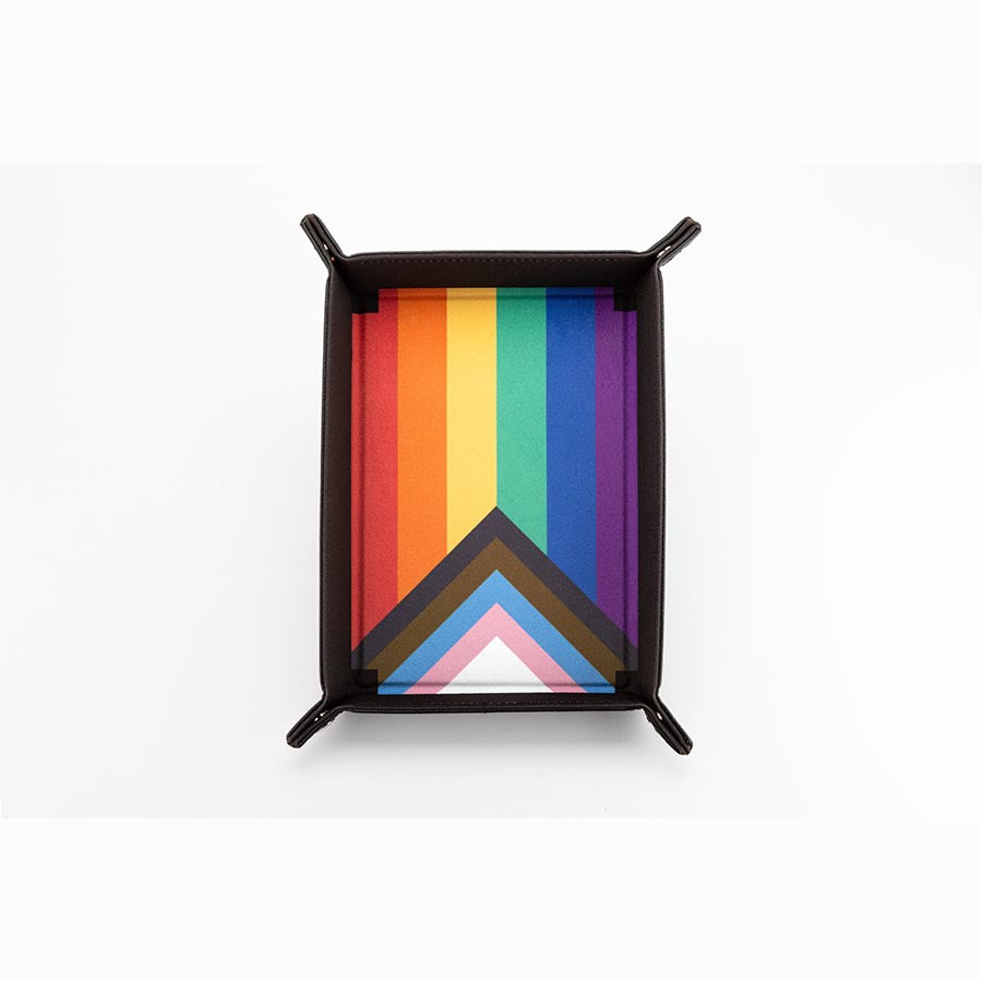 Pride Fold Up Velvet Dice Tray: Rainbow Flag
