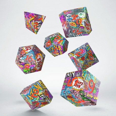 Q Workshop: Full Art Dice Set - Graffiti