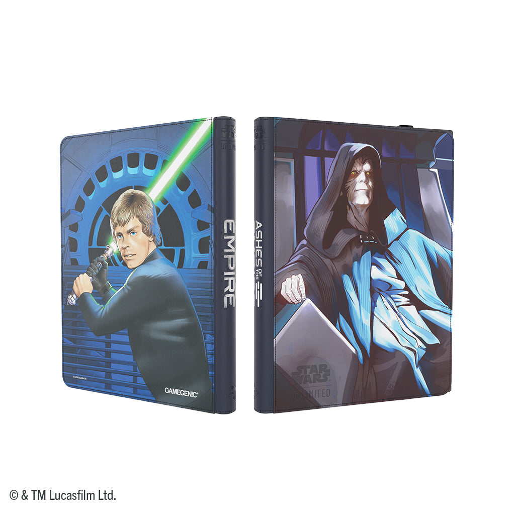 Gamegenic 18-Pocket Zip-Up Album: Star Wars Unlimited - Jedi Luke / Emperor Palpatine