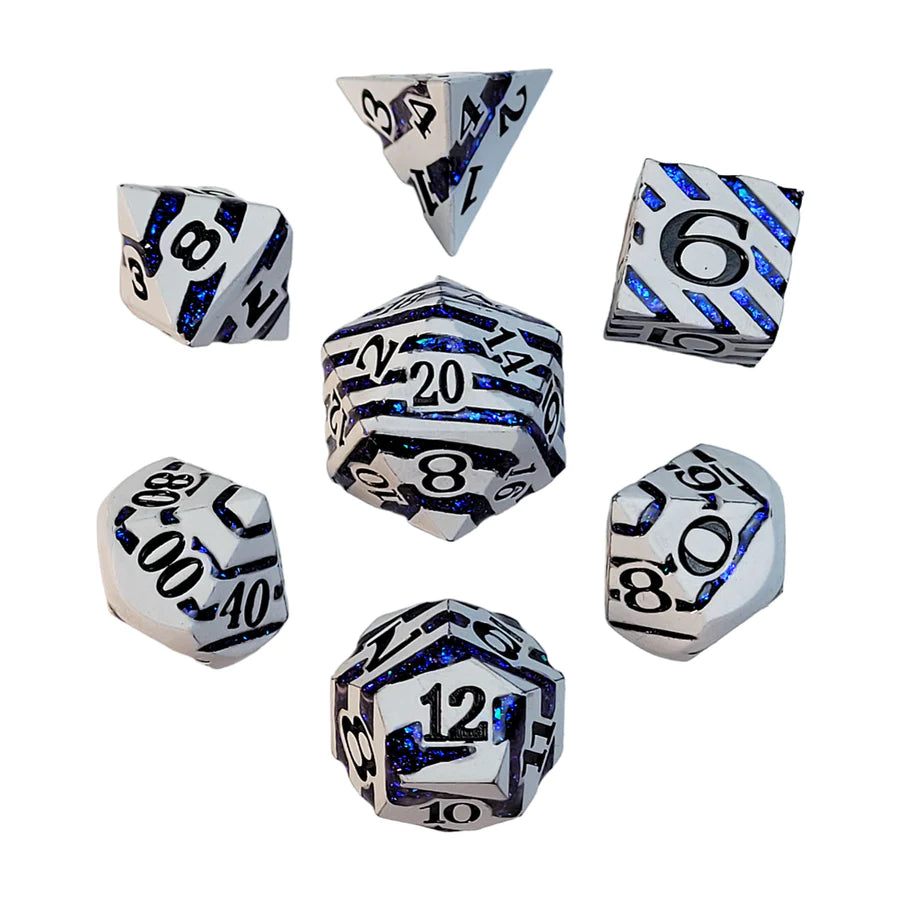 Forged Gaming Glacial Core Metal RPG Dice Set