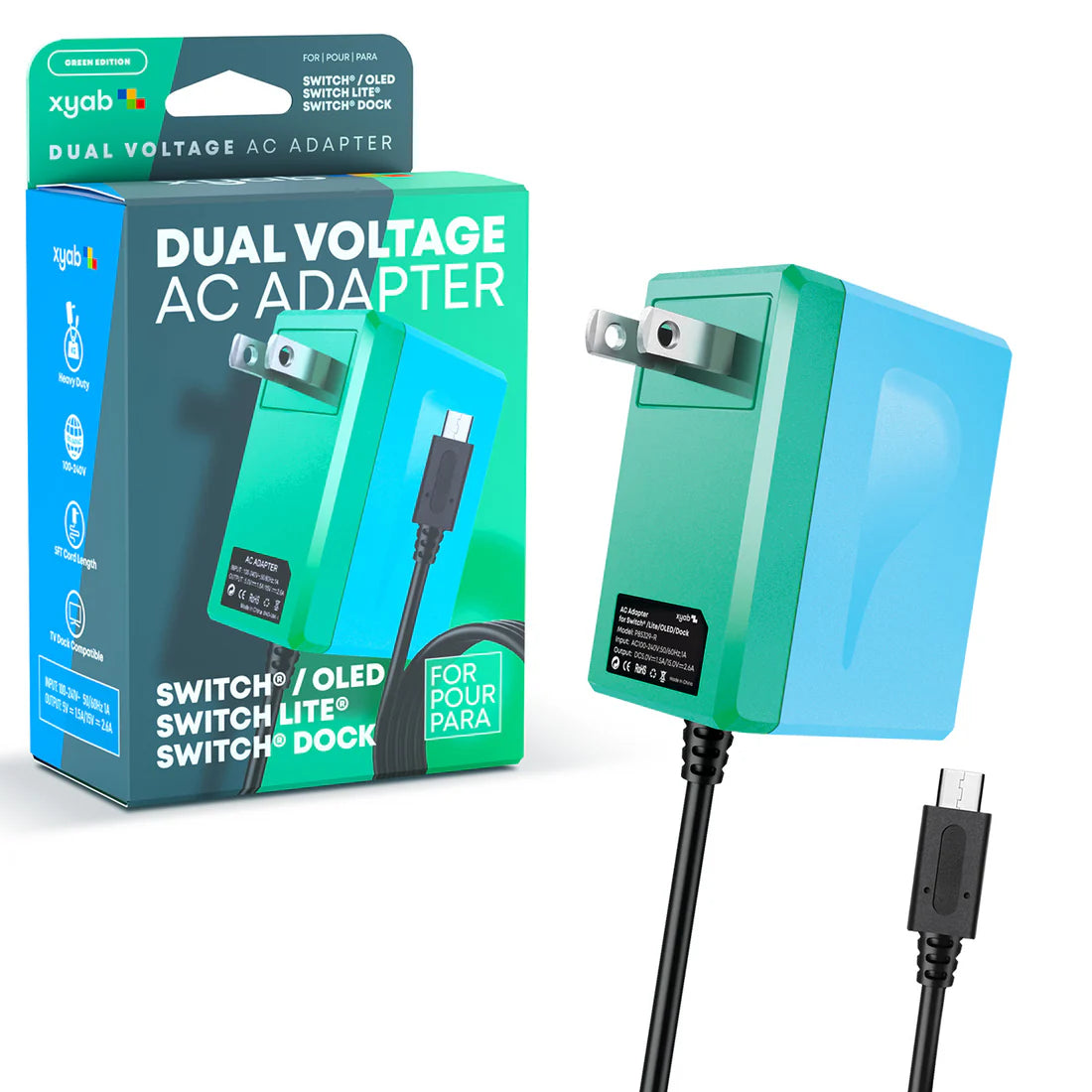 XYAB Power Adapter - Switch (Green/Blue)