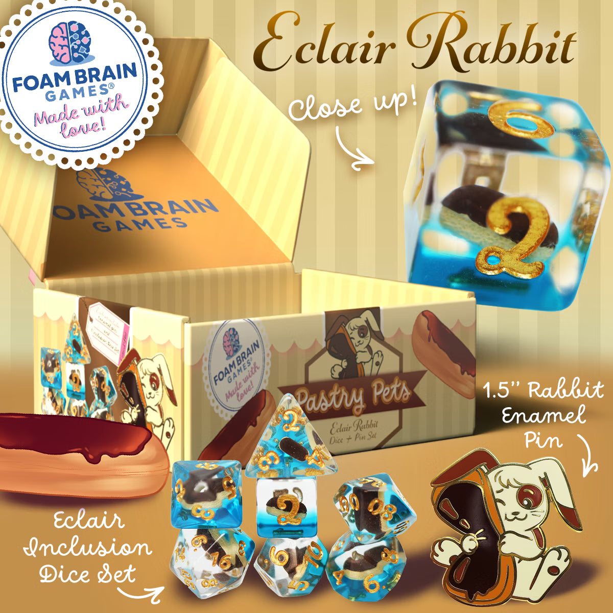 Foam Brain Games: Pastry Pets - Eclair Rabbit