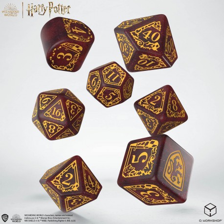 Q Workshop Harry Potter Gryffindor Modern Dice Set - Red