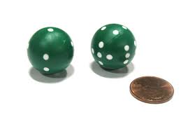 Koplow Games Round Dice D6 (1 Pair) - Green