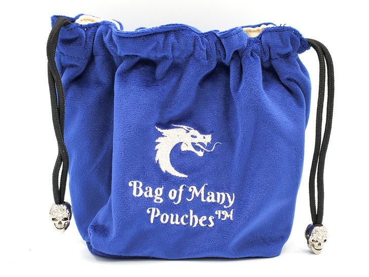 Old School Bag of Many Pouches RPG DnD Dice Bag: Royal Blue