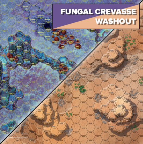 BattleTech Battle Mat: Alien Worlds - Fungal Crevasse/Washouts