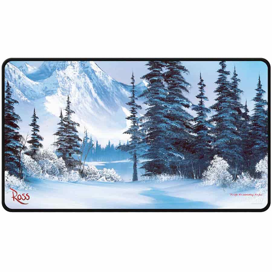 Ultra PRO: Black-Stitched Playmat - Bob Ross (Winter Paradise)