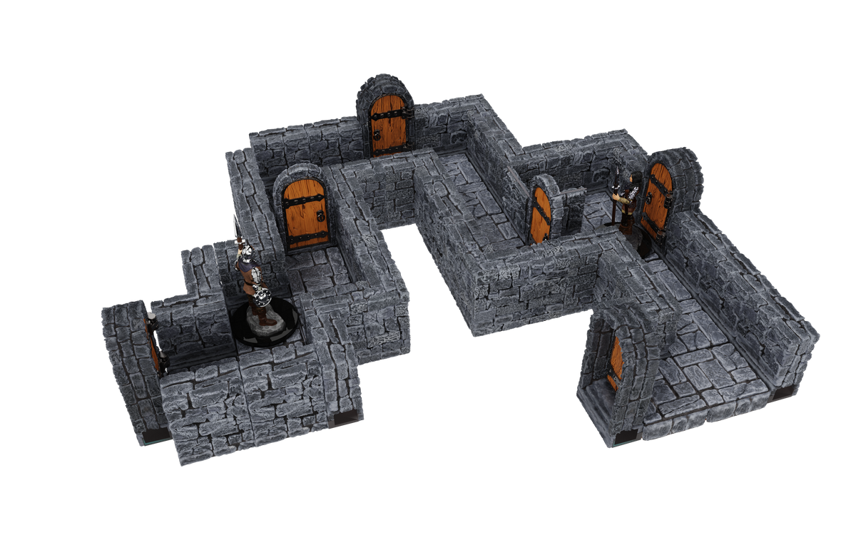 Wizkids Warlock Tiles: Dungeon Tiles 1" Straight Walls Expansion