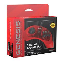 Retro-Bit Sega 6 Button Arcade Pad [Crimson Red] - Sega Genesis