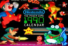 Nintendo The Power Game 1990 Calendar - Nintendo Power