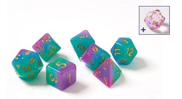 Sirius Dice 7 Die Set: Semi-Translucent - Northern Lights