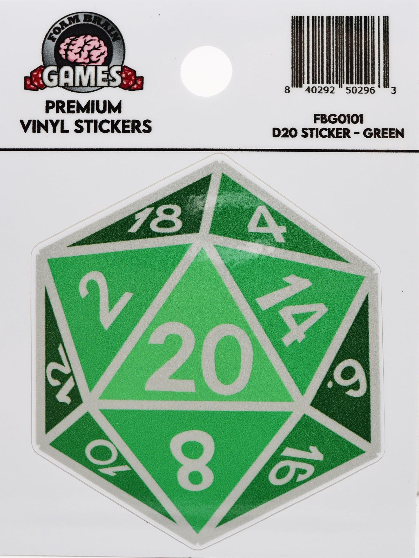 D20 Sticker - Green