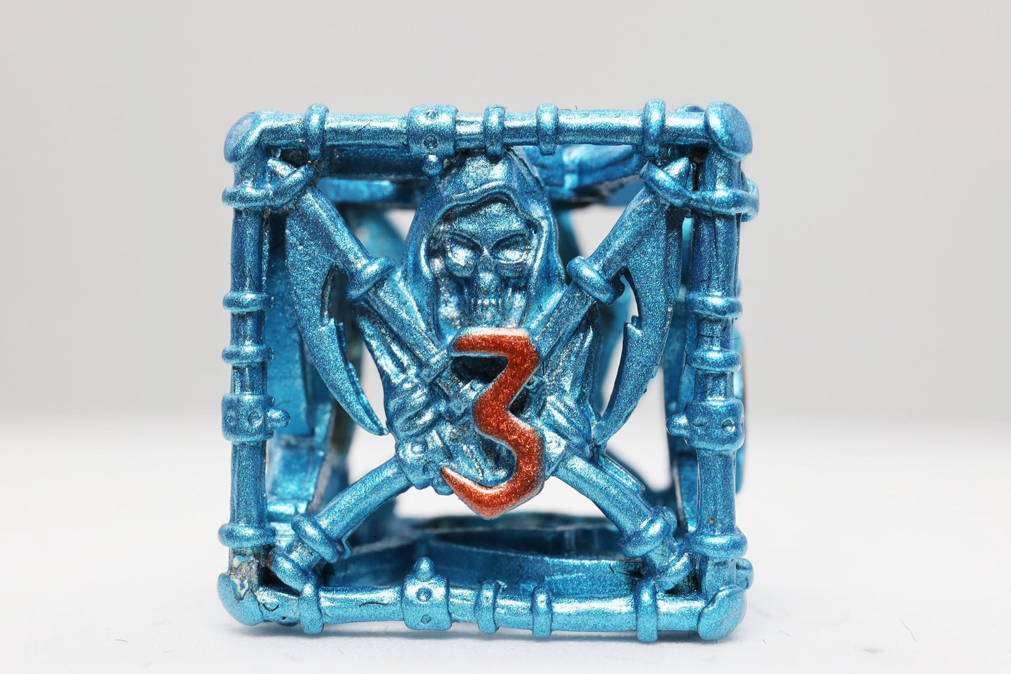 Grim Scythe: Blue - Metal RPG Dice Set