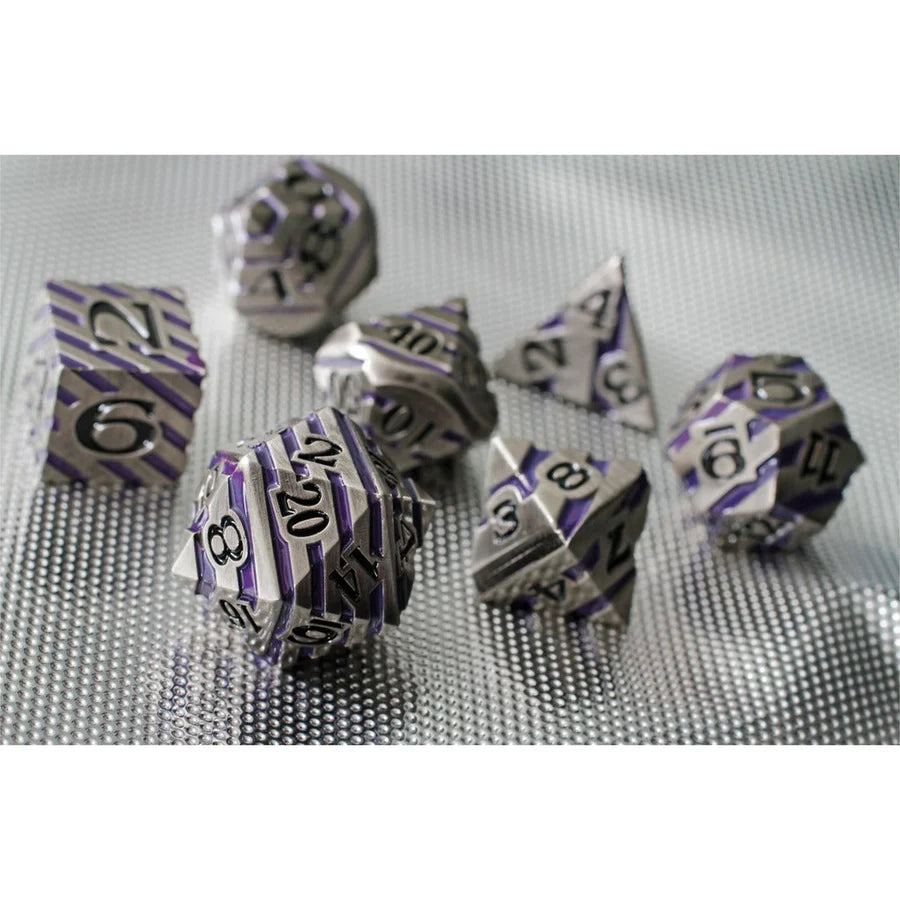 Forged Gaming Necro Tech 7 Piece Metal Dice Set