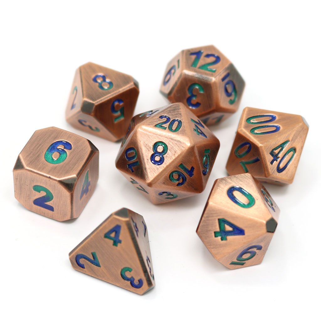 Die Hard Dice 7 Die Metal Dice Set: Forge Oasis