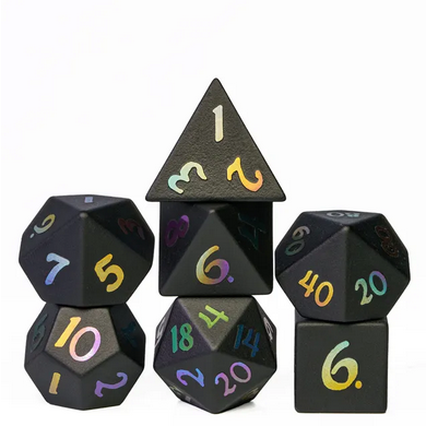 Obsidian - Gemstone with Rainbow Font