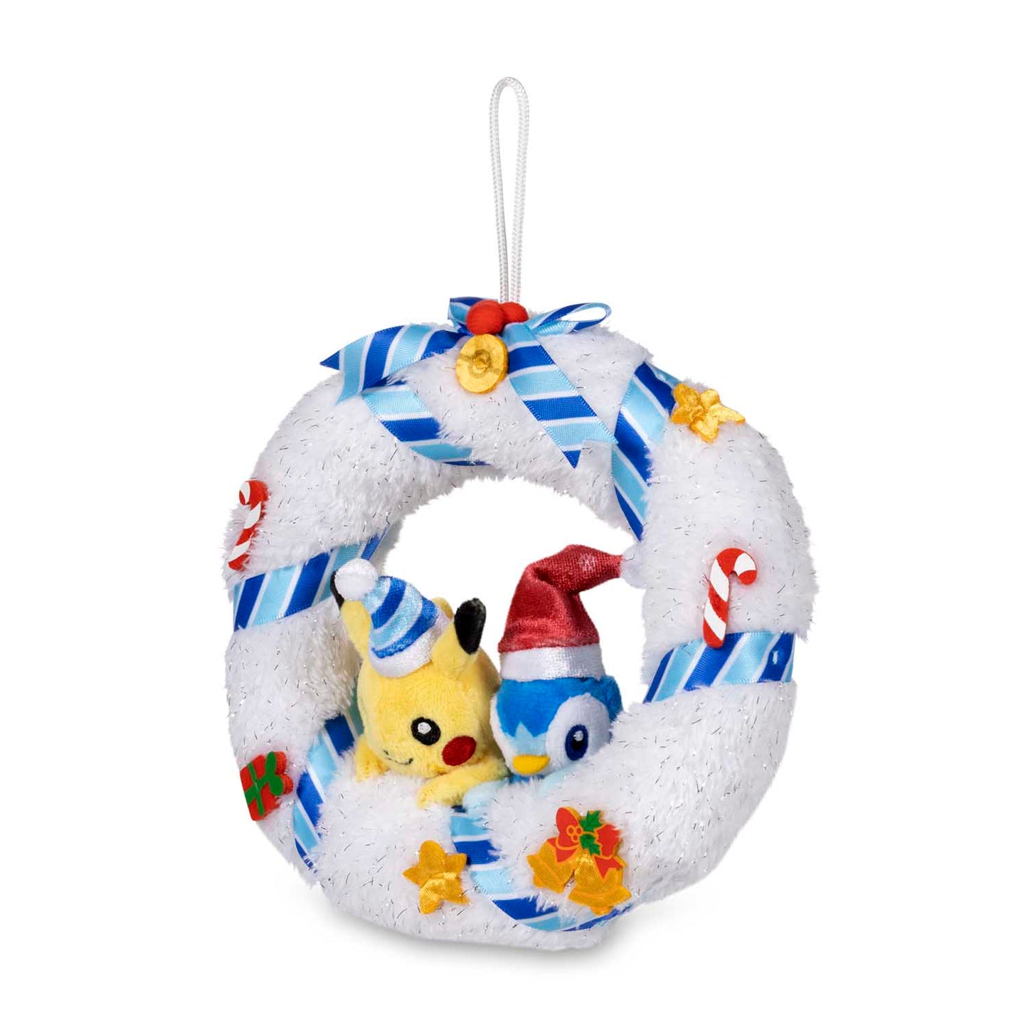 Pokemon Plush - Pikachu & Piplup Holiday Wreath