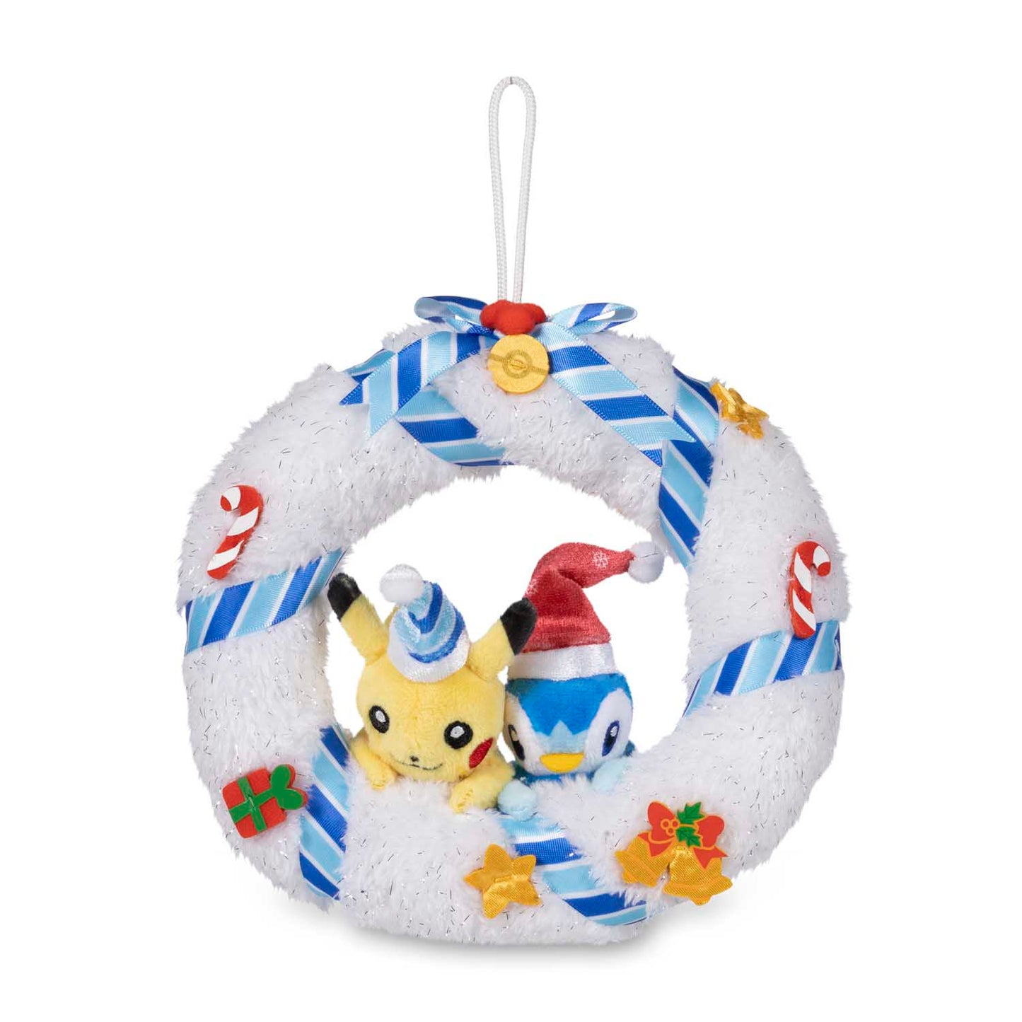 Pokemon Plush - Pikachu & Piplup Holiday Wreath