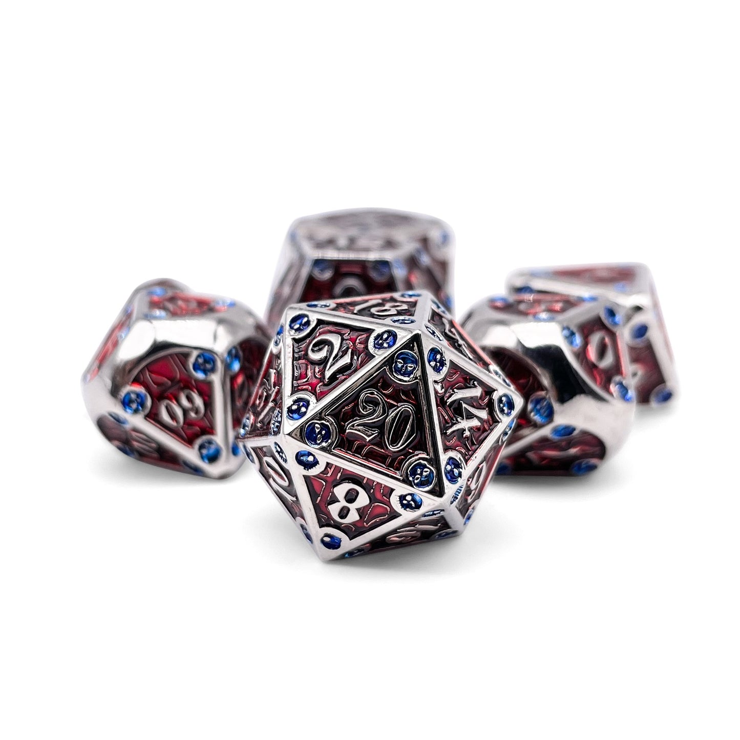 Norse Foundry 7 Die Metal RPG Dice Set: Dungeon Delve Vampiric Corruption