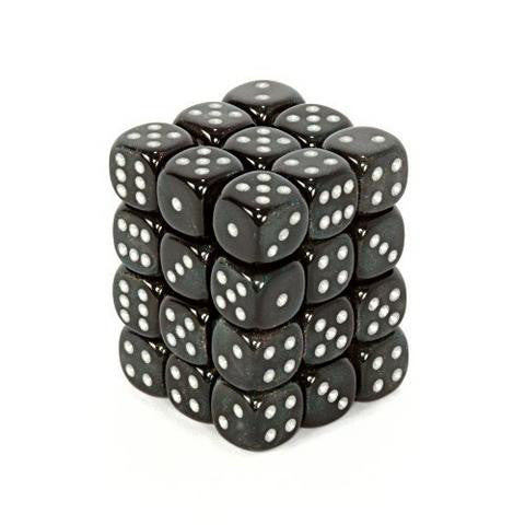 Chessex Borealis: 12MM D6 Smoke/Silver (36)